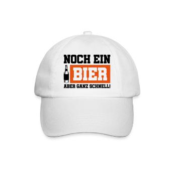 noch ein bier schnell - Baseballkappe - Weiß/Weiß - Vorne