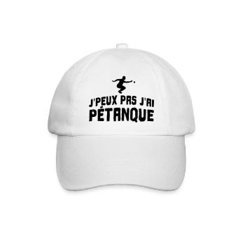 J'peux pas j'ai pétanque - Casquette classique - blanc/blanc - Devant