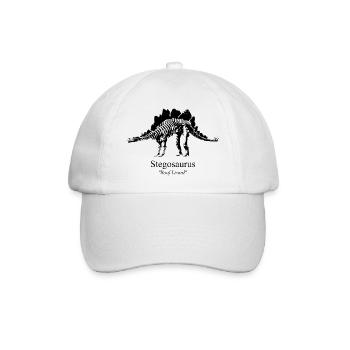 Stegosaurus noir - Casquette classique - blanc/blanc - Devant
