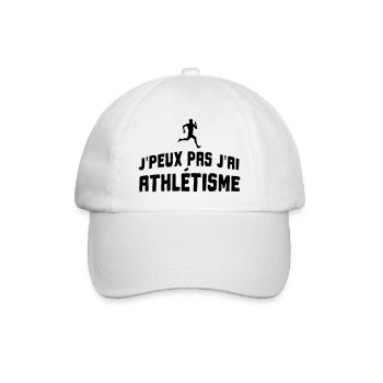 J'peux pas j'ai athlétisme - Casquette classique - blanc/blanc - Devant