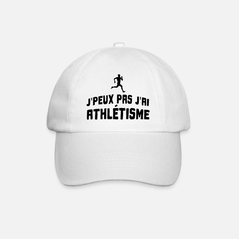 J'peux pas j'ai athlétisme - Casquette classique - blanc/blanc