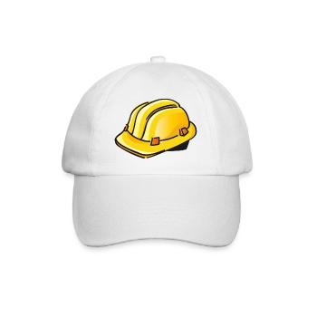 yellow construction helmet | hard hat - Baseball Cap - white/white - Front