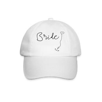 team bride anker herz2 - Baseballkappe - Weiß/Weiß - Vorne
