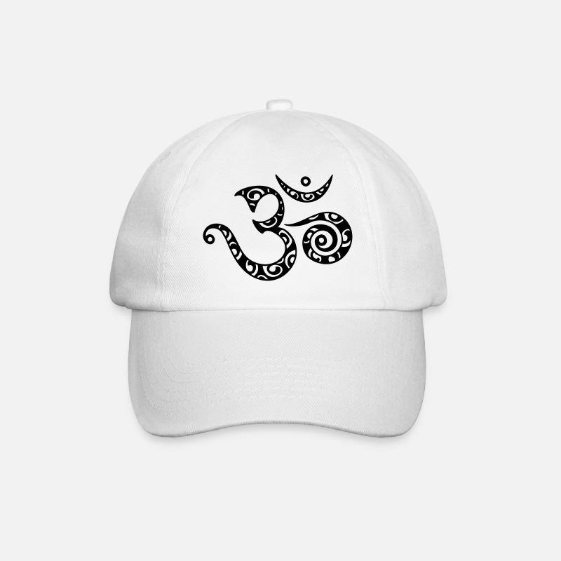 Om, mantra, motif, 23 couleurs sélectionnable librement - Casquette classique - blanc/blanc