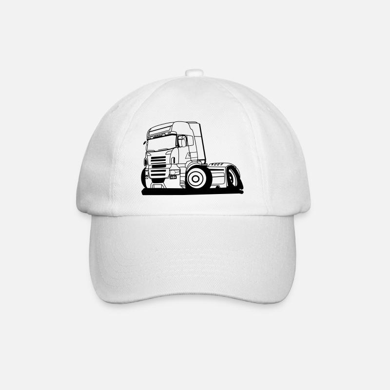 Truck Brummi - Baseball Cap - white/white