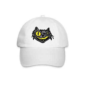 tête de chat en colère - Casquette classique - blanc/blanc - Devant