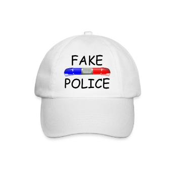 Fake Police - Baseballkappe - Weiß/Weiß - Vorne