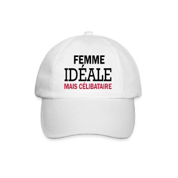 femme idéale mais célibataire - Casquette classique - blanc/blanc - Devant
