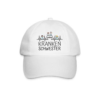Kinderkrankenschwester Kinder Krankenschwester - Baseballkappe - Weiß/Weiß - Vorne