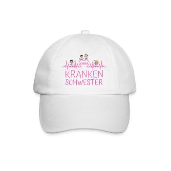 Kinderkrankenschwester Kinder Krankenschwester - Baseballkappe - Weiß/Weiß - Vorne