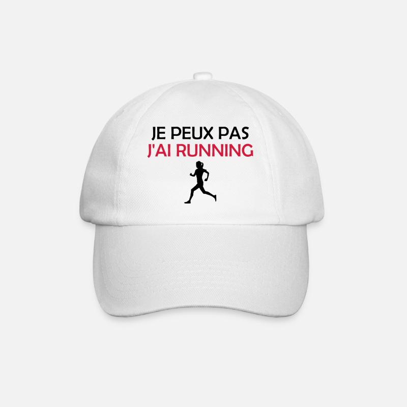je peux pas j'ai running - Casquette classique - blanc/blanc