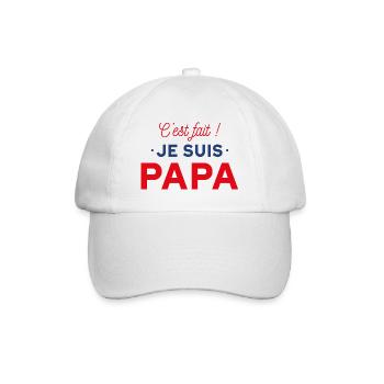 C'est fait je suis papa - Casquette classique - blanc/blanc - Devant