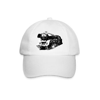 Dampflokomotive 03 1010 - Baseballkappe - Weiß/Weiß - Vorne
