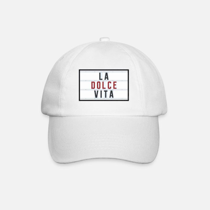 LA DOLCE VITA - RED - Baseball Cap - white/white
