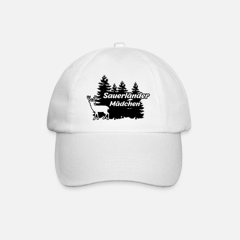 Sauerländer Mädchen - Baseballkappe - Weiß/Weiß