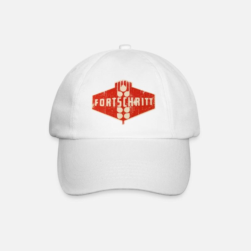 DDR Fortschritt Traktor - Landmaschinen - Baseballkappe - Weiß/Weiß
