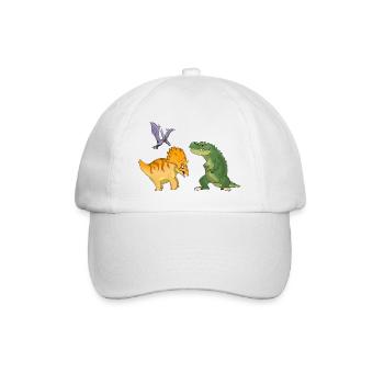 dinosaures drôles - Casquette classique - blanc/blanc - Devant