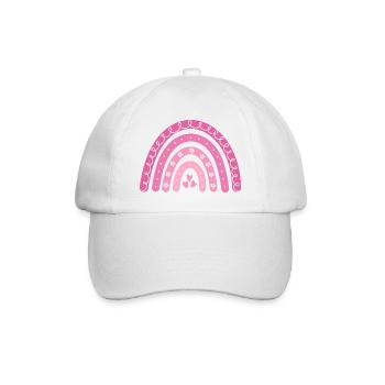 Boho Rainbow Pink Big Sister - Baseball Cap - white/white - Front