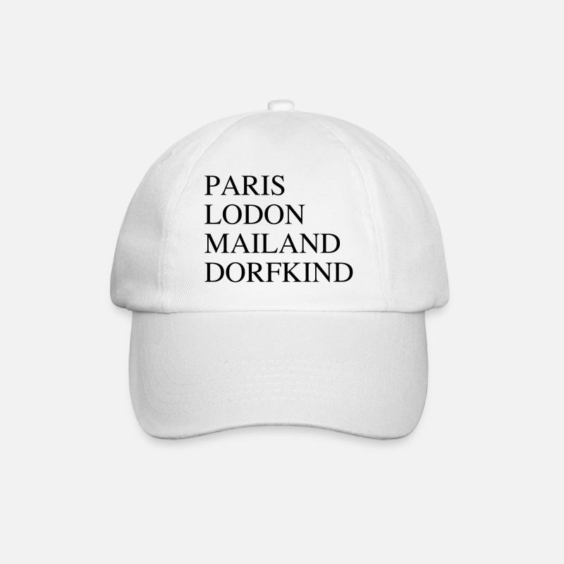 Dorfkind - Baseballkappe - Weiß/Weiß
