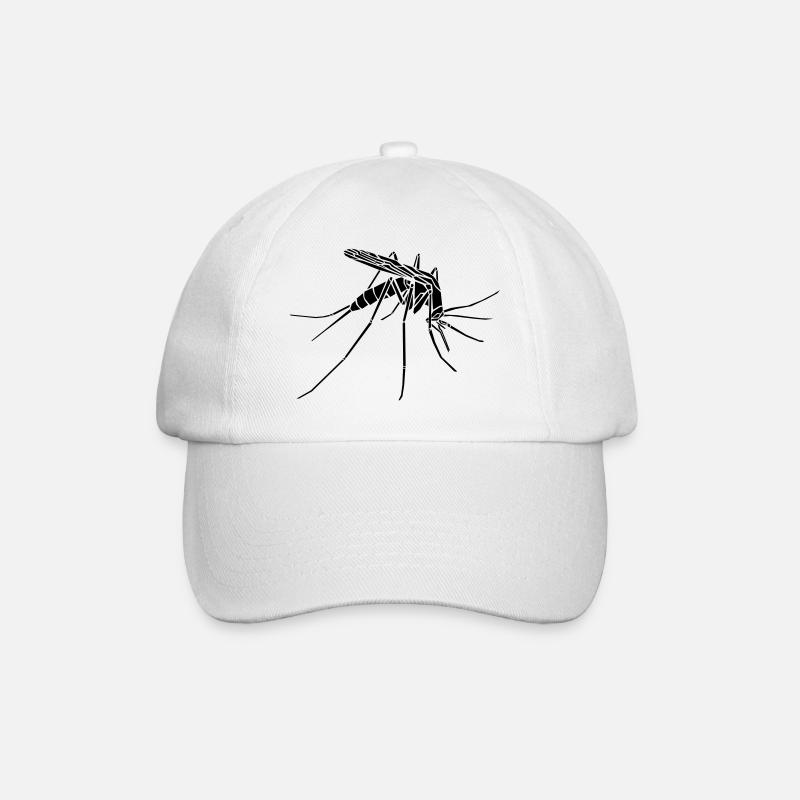 Mücke / Mosquito - Baseballkappe - Weiß/Weiß
