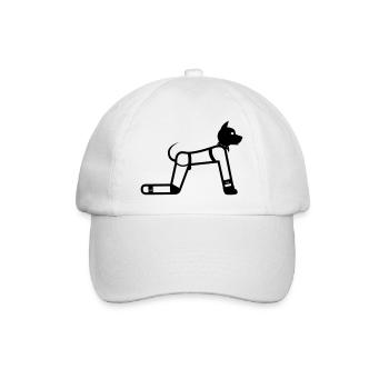 Puppy Human Pupplay Fetisch Strichmännchen - Baseballkappe - Weiß/Weiß - Vorne