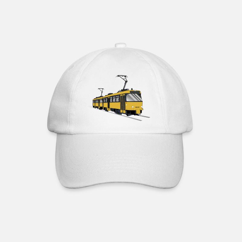 T4D Tram T4D-MT Straßenbahn Geschenk - Baseballkappe - Weiß/Weiß