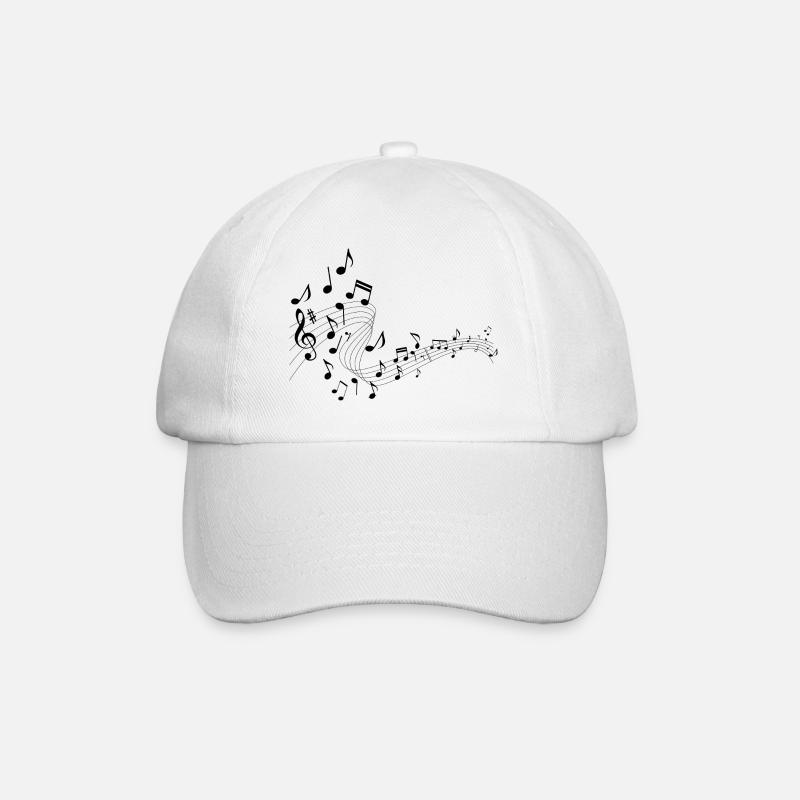 Noten - Baseballkappe - Weiß/Weiß
