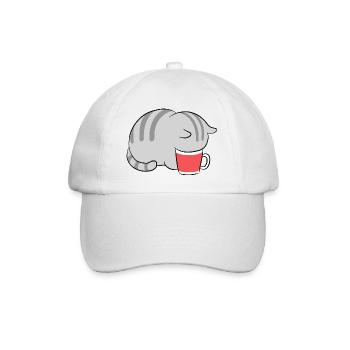 Kawaii chat dans le café japonais Neko chatons - Casquette classique - blanc/blanc - Devant
