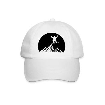 Snowboard Snowboarder - Baseballkappe - Weiß/Weiß - Vorne