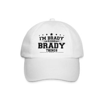 Je suis Brady en train de faire des choses Brady - Casquette classique - blanc/blanc - Devant