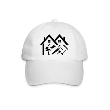 Construction company handyman - Baseball Cap - white/white - Front