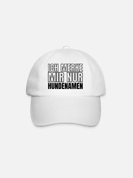Ich merke mir nur Hundenamen - Baseballkappe - Weiß/Weiß