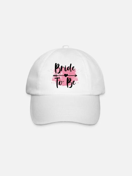 Bride To Be Shirt - Baseballkappe - Weiß/Weiß