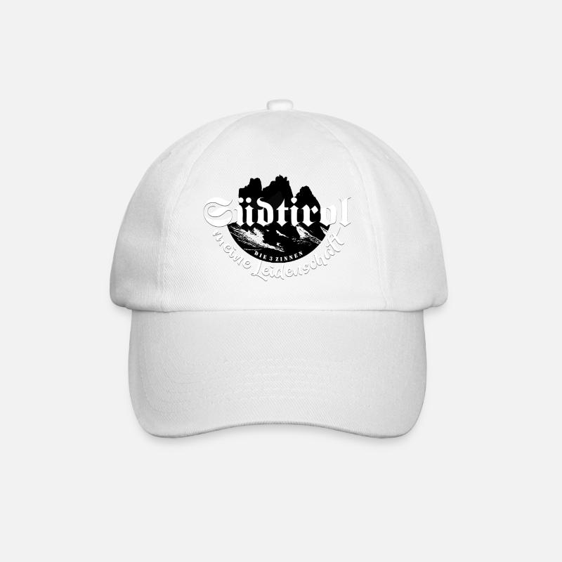 Tyrol du Sud Ma passion Dolomites 3 Pics - Casquette classique - blanc/blanc