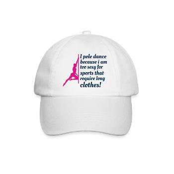 Pole Sport Dance Dancer Competition Acrobatics - Baseball Cap - white/white - Front