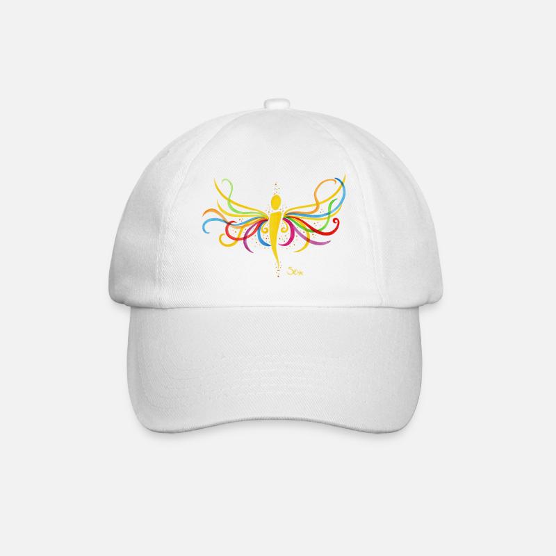 Regenbogen Engel - Sonja Ariel von Staden - Baseballkappe - Weiß/Weiß