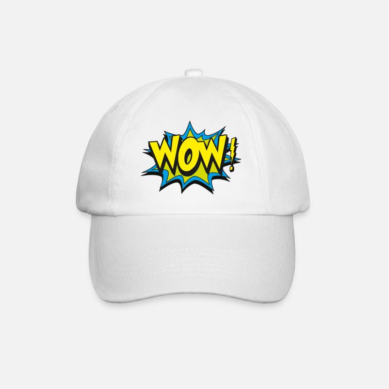 wow - Baseball Cap - white/white