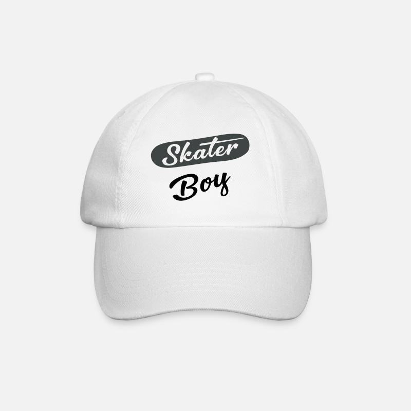 Skater Boy - Baseball Cap - white/white