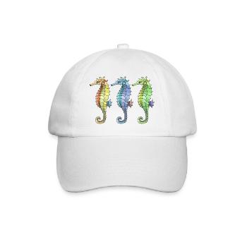 Seahorses - Baseball Cap - white/white - Front