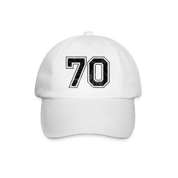Numéro 70 - Casquette classique - blanc/blanc - Devant