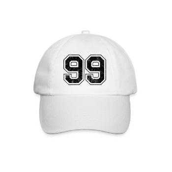 Numéro 99 - Casquette classique - blanc/blanc - Devant
