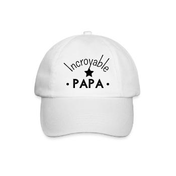 Incroyable papa - Casquette classique - blanc/blanc - Devant