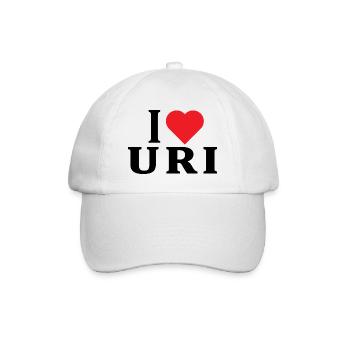T-Shirt I love Uri T-Shirt Sardinien Geschenkidee - Baseballkappe - Weiß/Weiß - Vorne