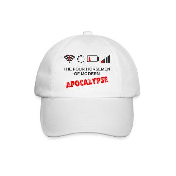 Vier Reiter der Modernen Apokalypse Gaming Nerd - Baseballkappe - Weiß/Weiß - Vorne