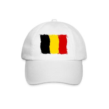 Belgique Drapeau Belge Drapeau Cadeau - Casquette classique - blanc/blanc - Devant