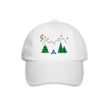 camping - Baseball Cap - white/white - Front