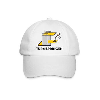 Turmspringen Turmspringer Sprung Sprungbrett - Baseballkappe - Weiß/Weiß - Vorne