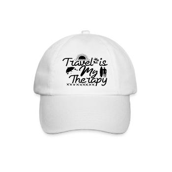 Voyager est ma thérapie - Casquette classique - blanc/blanc - Devant