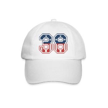 Number 38 USA - Baseball Cap - white/white - Front