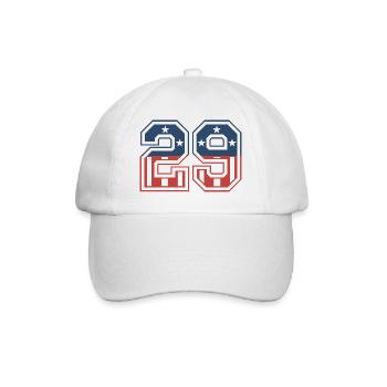 Nummer 29 USA - Baseballkappe - Weiß/Weiß - Vorne